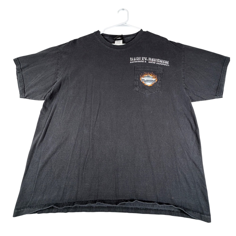 Harley Davidson T Shirt Mens XL Flame Pocket Apol's Minnesota Tee